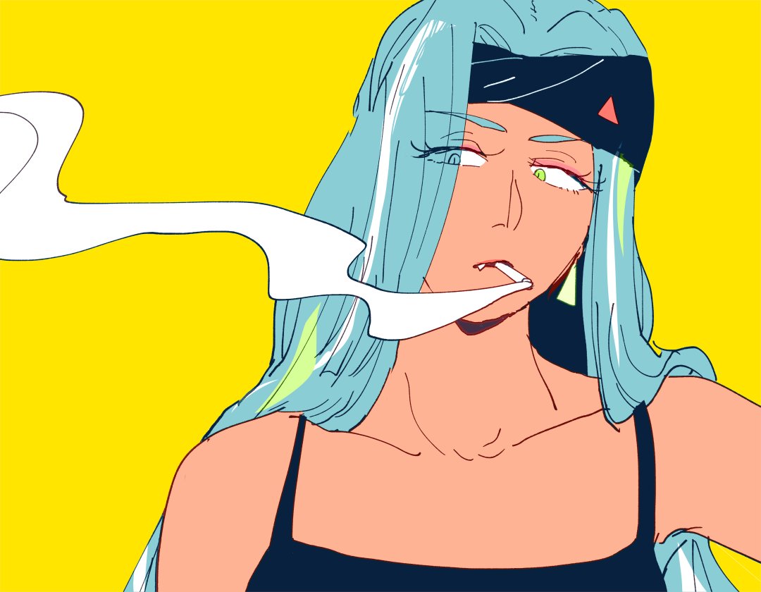 「✂️に煙草を吸わせたい 」|シユジのイラスト