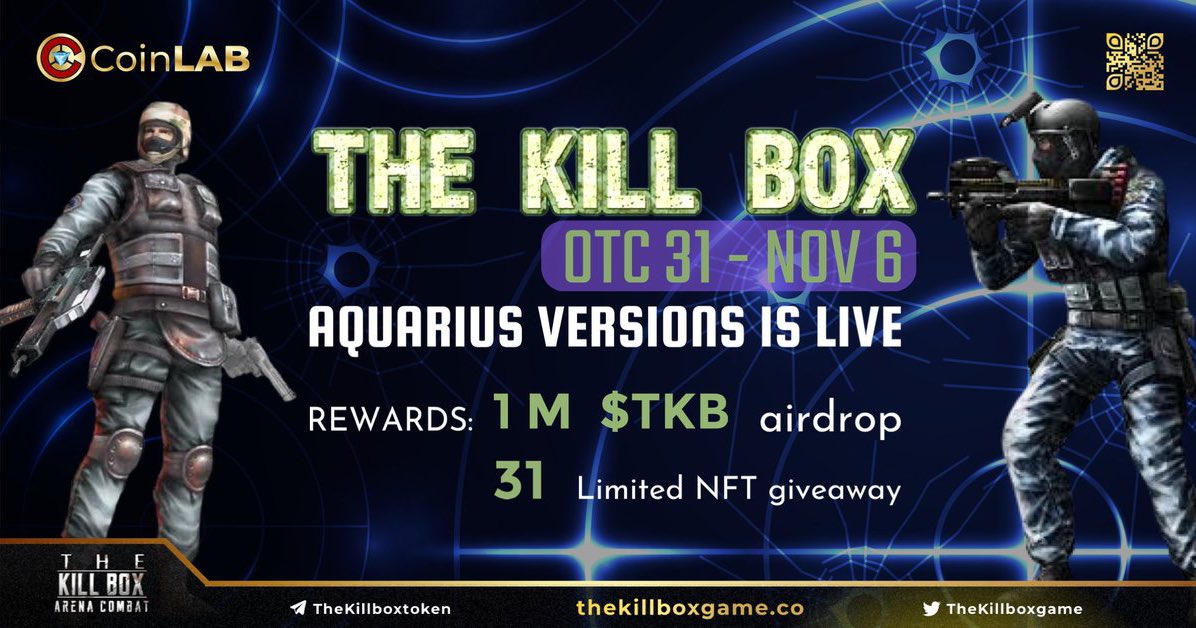 CamgelinaHaha's tweet photo. 🚨HURRY UP!!!
LAST DAY to participate in #TheKillBox's Airdrop Campaign to win Limited #NFT weapons and $TKB!!!

Click here for more information: https://t.co/lDIbI29Pje

@CoinLAB_Offi #CoinLAB @TheKillboxgame https://t.co/Vc2RkSeSXN