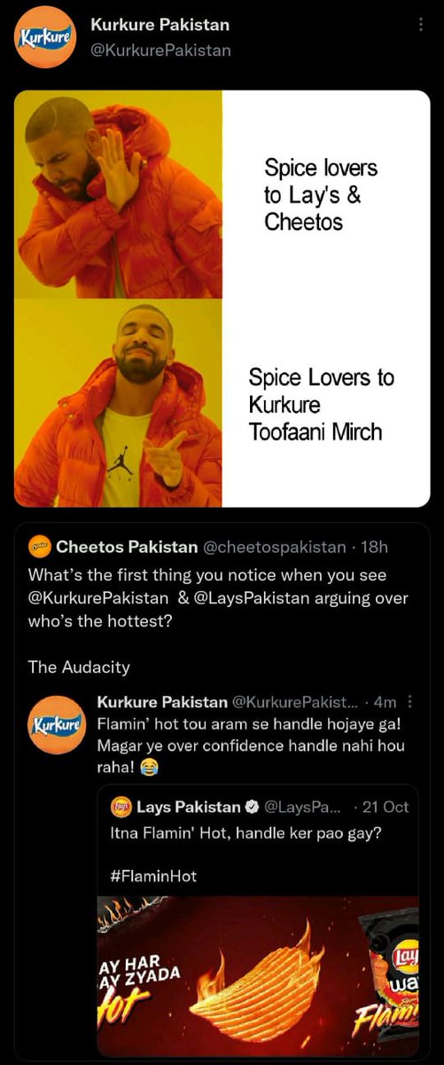 Guys, what are you fighting over
You already have it all…
Except for spice, flavor &amp; a loyal fan base! Lol #FlamingHotWar