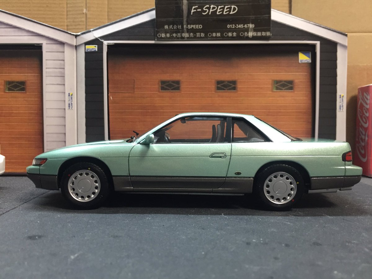 タミヤ 日産 シルビア(S13) 完成🎉 5G7 ライムグリーンツートン を