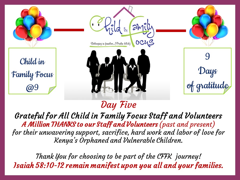 childinfamilyke's tweet photo. We say thank you to our staff and volunteers.

#cffk@9
#9daysofgratitude 
#Ebenezer https://t.co/bAFbnXCjRr