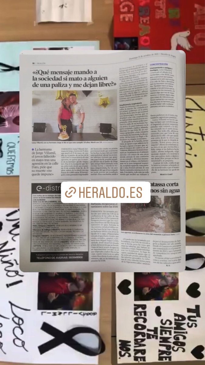 Abro hilo sobre el asesinato de mi mejor amigo, se llamaba Jorge Villamil. Su familia es colombiana y él era originalmente de Huesca. El día 24 de mayo de 2021, sobre las 11-12 de la noche recibió un puñetazo que acabó con su vida.