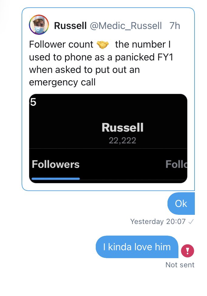 MaryStrutt's tweet photo. @Medic_Russell Twitter out here casually saving relationships https://t.co/hp9NhJG0Td