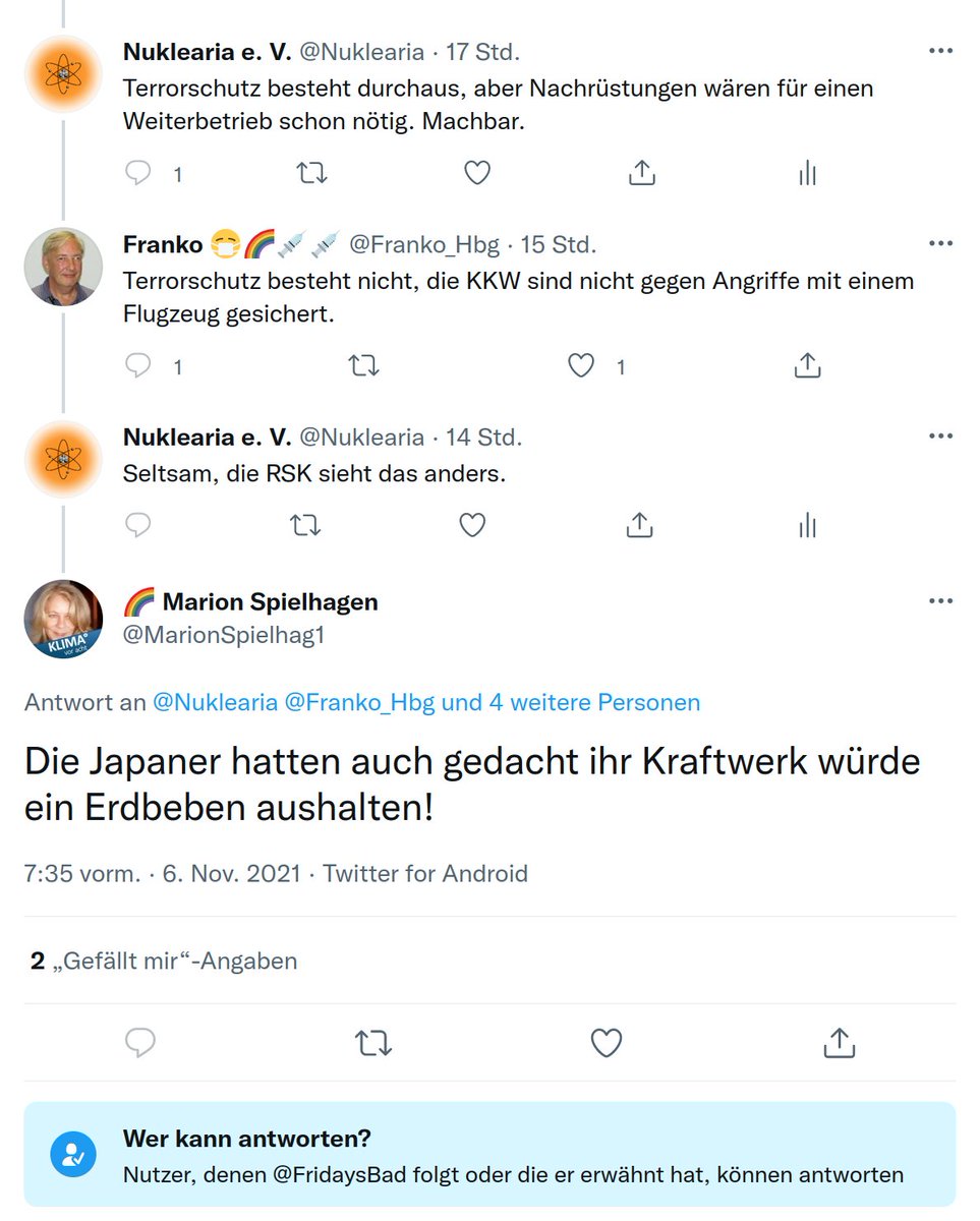 Nuklearia's tweet photo. Scheint eine neue Masche zu sein: nachträglich ändern, wer auf Tweets antworten kann. #softblocking https://t.co/v1tGFUCe1f