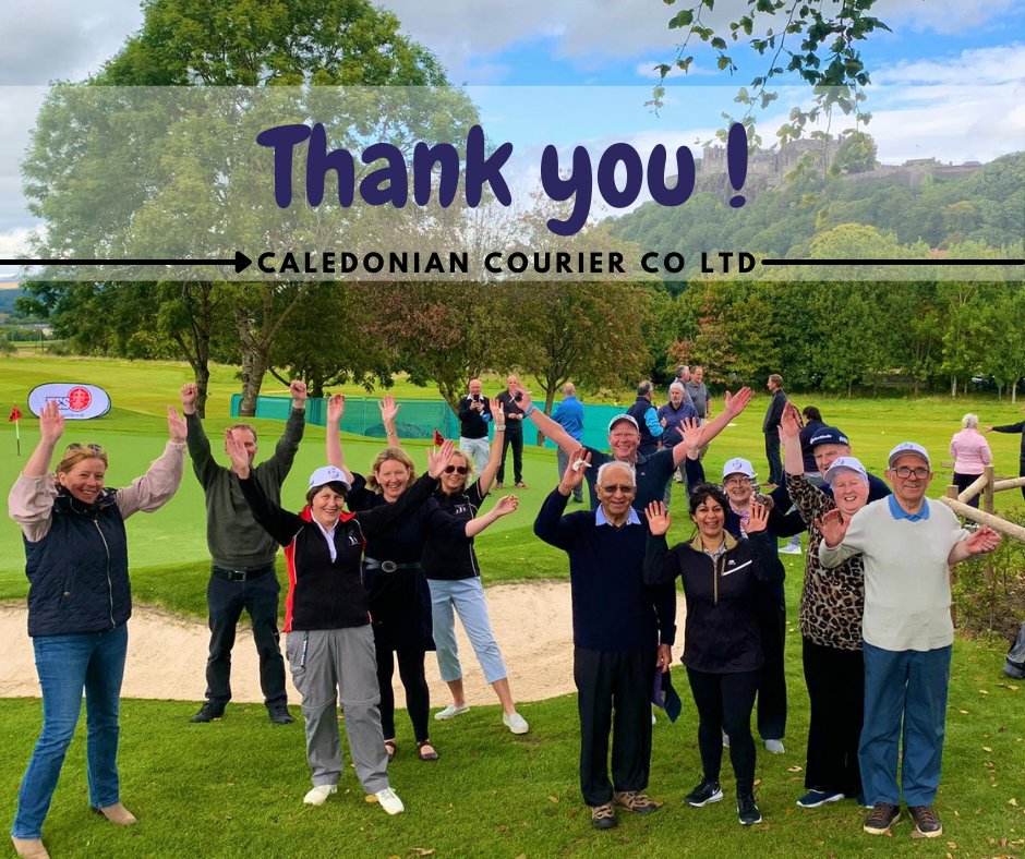 GolfInSociety's tweet photo. A big thank you to @calcouriers from all of us at @GolfInSociety! 

Your donation of £1000 will help us to create inclusive golfing opportunities for our ageing population in Scotland, and help our golfers to enjoy a happier, healthier life through golf. 

#Transforminglives https://t.co/6OIuMHQr0T