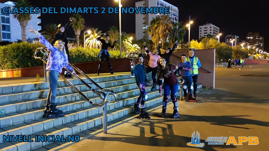 APBoficial's tweet photo. Unas cuantas fotillos de las clases y pre-ruta del pasado martes 2 de noviembre! 🛼🛼😍 #barcelona #roller #patinar #APBoficial https://t.co/tl66m09gkS