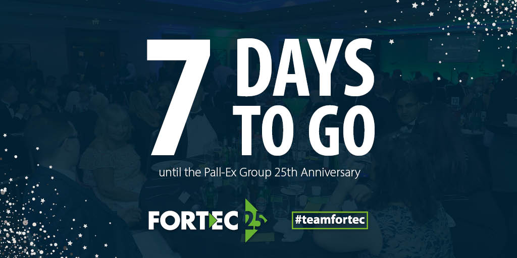 Only 7 days before we celebrate the Pall-Ex Group 25th Anniversary Awards!
#teamfortec #25yearsofexcellence #25years