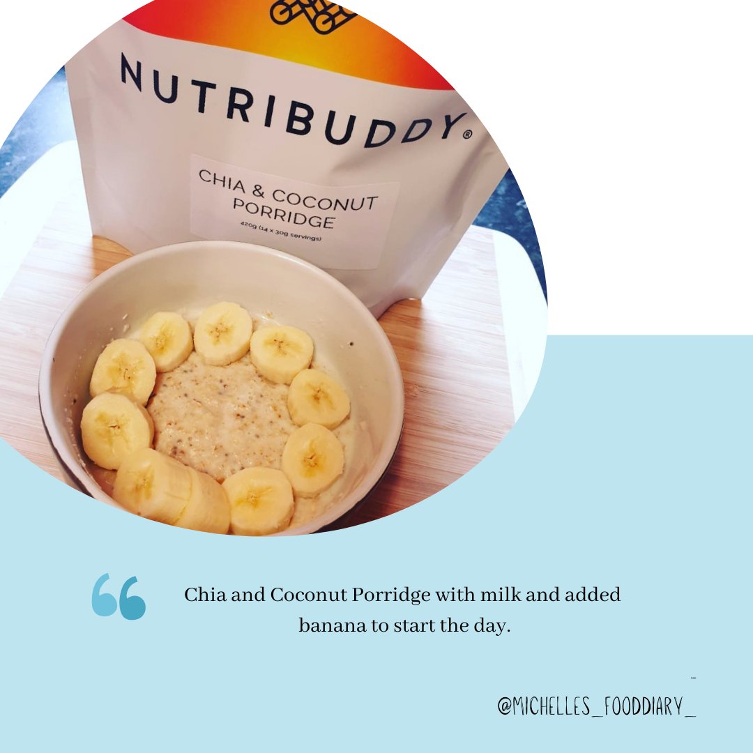 Our super speedy Instant Chia and Coconut Porridge is delicious and versatile 🍌

What’s your favourite porridge topping? 💓

Find out more at nutribuddy.com 👈