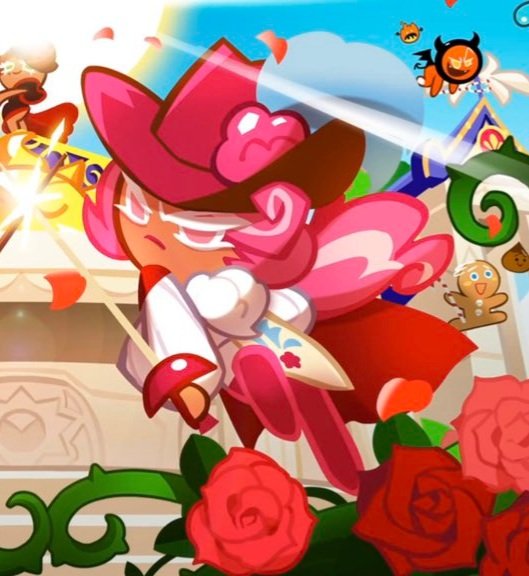 transhetpairOTD's tweet photo. The third transhet couple of the day is Raspberry Mousse Cookie and Rose Cookie from Cookie Run! https://t.co/mr92psRTsk