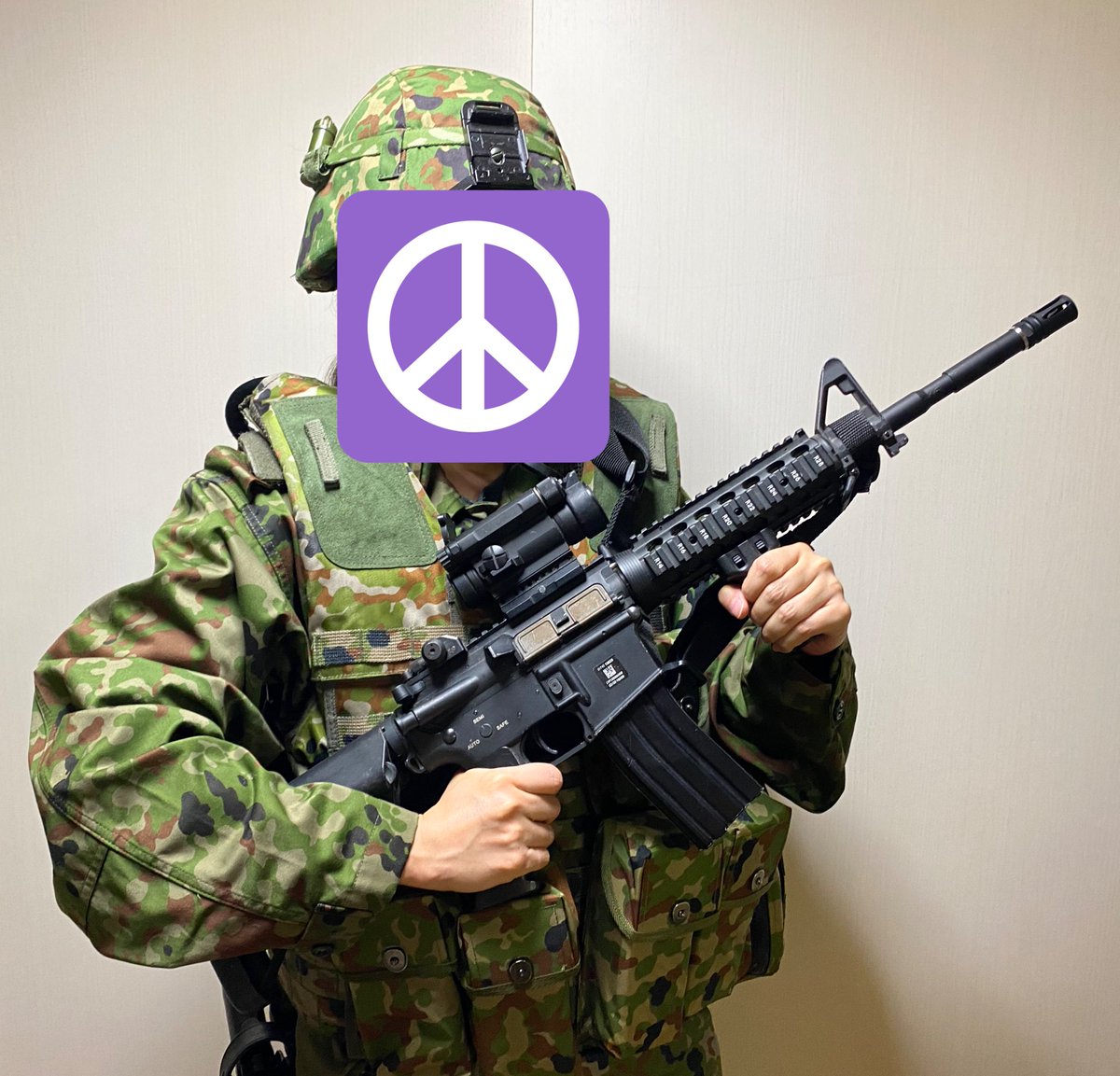 selecthobby's tweet photo. 今回は三型アーマーを着た装備の自衛隊装備を紹介したいと思います!
国産小銃や日本の風土に合った迷彩が素晴らしいですよね🥰
#SELECTHOBBY https://t.co/HYk9PnmRB8