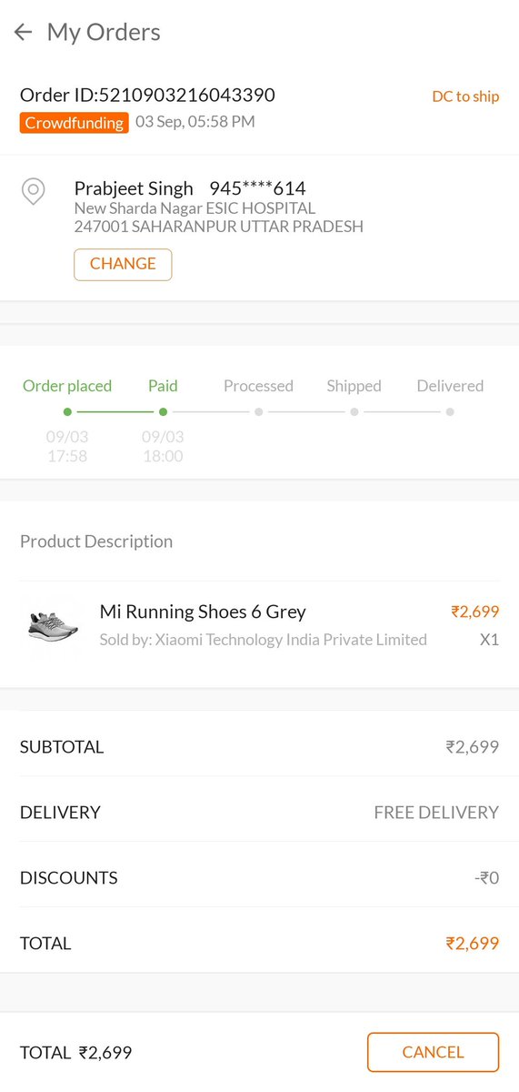 prabhsingh1's tweet photo. @manukumarjain kindly look into the matter it was order on 3 Sept, and still not delivered after 2 months, i am with MI since 2009, this is the first time i waited so long, I wish to gift this to my wife. Kindly revert https://t.co/q2yYT6D7lr