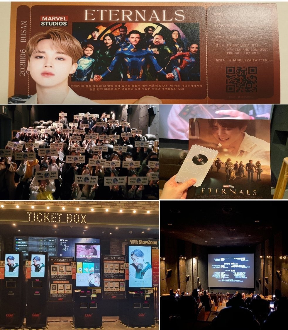 DawnieJiminie's tweet photo. @TheEternals @bts_bighit This is such a proud moment for #JIMIN fans all around the world ! Thank you @TheEternals and @MarvelStudios for featuring “Friends” made by Producer Jimin in the movie. Jimin’s voice is loud and clear. I am imagining him being casted next! @BTS_twt @BIGHIT_MUSIC @hitmanb https://t.co/WTuls7ZG49