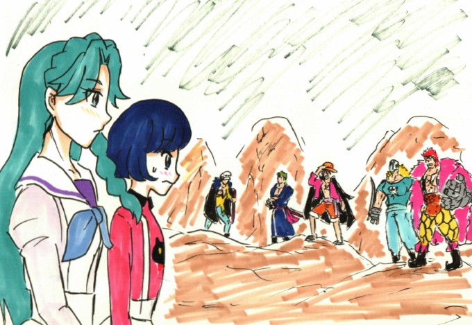 過去絵を漁ったけどプリキュアのワンピネタこれくらい。
要は海藤さんネタ。 