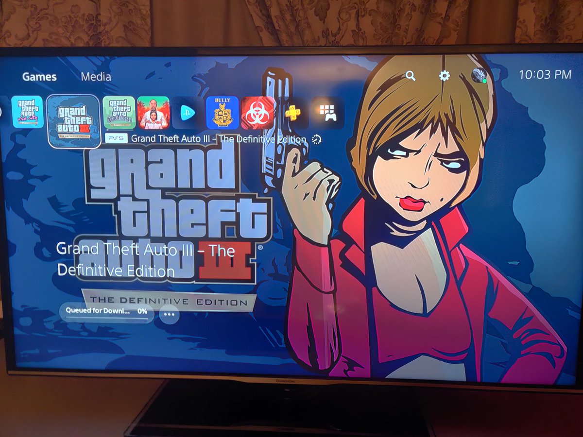 BigBoss550's tweet photo. Woohoo it's pre-loading 😊 #GTATrilogyDefinitiveEdition #PS5 https://t.co/TvRRapkvCv
