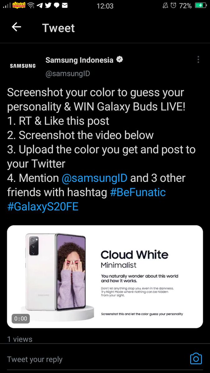 enigmva's tweet photo. cloud whiteeee! ๐ @samsungID #BeFunatic #GalaxyS20FE
permisi guys, numpang tag @moonsykeis @lrttle @ceriybam https://t.co/Ja83Vq6IvU