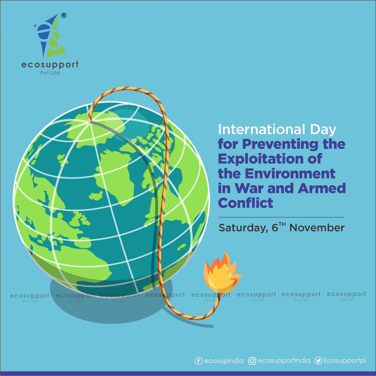 ecosupportpl's tweet photo. The environment has often remained the unpublicized victim of war. It contributes to anthropogenic climate change.  
#6th November 
#ecosupprter #ClimateChange #environment 
@UNEP @UNDP https://t.co/PiUjaOWUq1