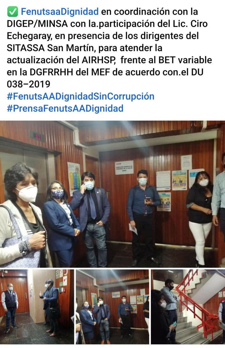 PatriotasMINSA's tweet photo. Por qué la #Fenutssa trabaja tan bien con un funcionario que detesta a los @GMinsa y cree tener el poder sobre el dinero del @Minsa_Peru #CiroECHEGARAY quien es uno de los fundadores de este grupo y los apoya en todo,la decepción cada vez es mayor @HCevallosFlores tú lo permites https://t.co/u1s5ZijaHu