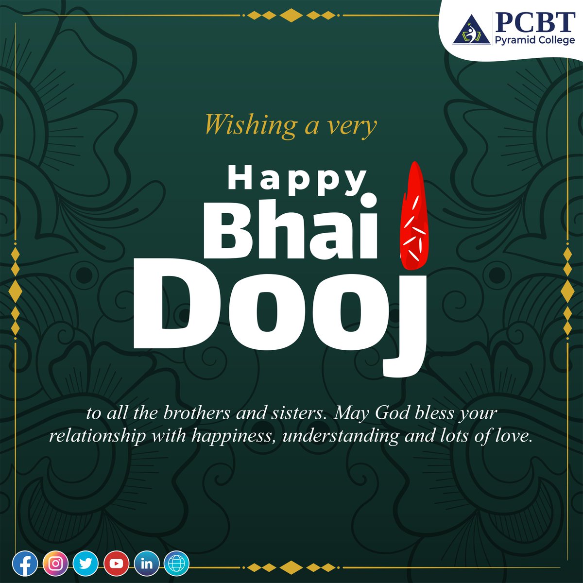 #Pyramid wishes a very Happy #BhaiDooj to all the #brothers and #sisters. May #God bless your relationship with #happiness, understanding, and lots of #love.

#Wishing #happyday #festivalwear #festive #vibes #dream