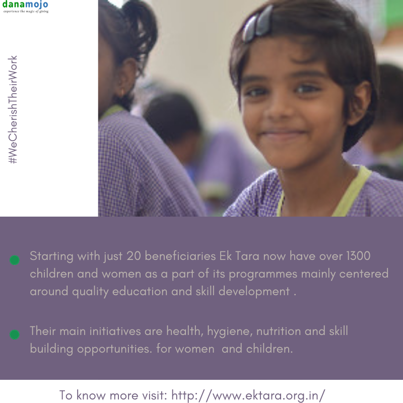 danamojo_org's tweet image. #WeCherishTheirWork
Starting with just 20 beneficiaries Ek Tara now have over 1300 children and women as a part of its programmes mainly centered around quality education and skill development. To know about their activities visit - ektara.org.in 

#ektara #danamojo
