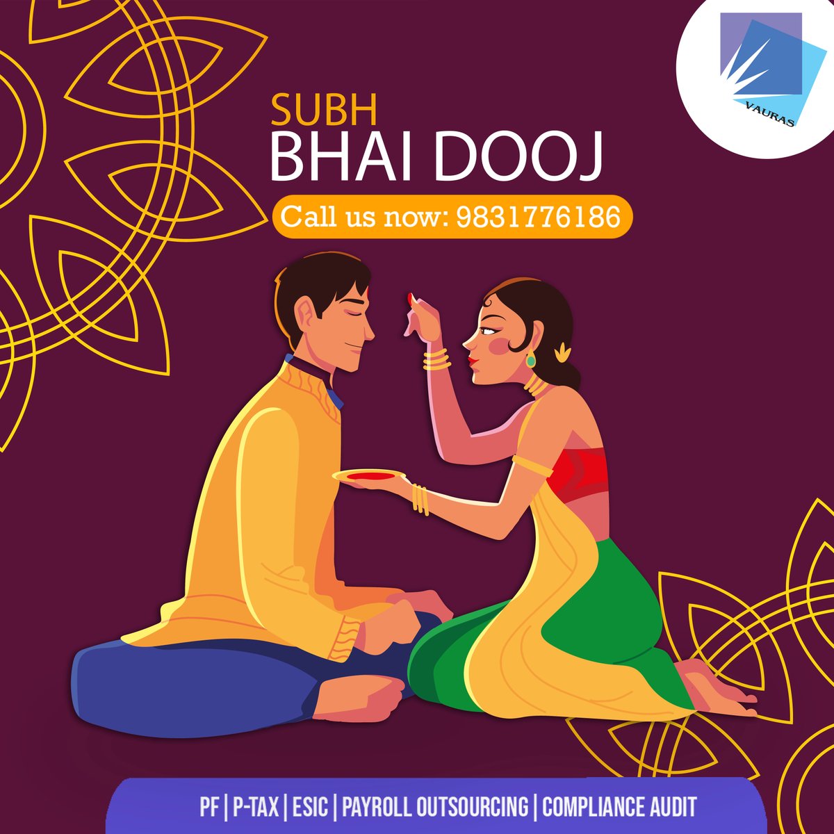 Vauras_in's tweet photo. This Bhai Dooj, secure your business compliance through vauras. 
Save 24% of PF contributions up to 24 months. 
Scheme ends soon
Call: 9831776186 
Visit: https://t.co/9RbhUhk7yS https://t.co/bJSV8QSP3H