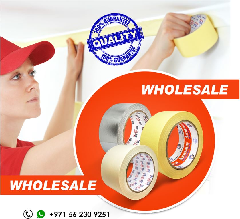 Buy Wholesale #Adhesive #Tapes from the 25-Year-old #Manufacturer &amp; #Supplier.    
➡  World Famous Brands "Asmaco"
➡ Types - Masking Tapes, High-Temperature Tapes, Packaging 
     Tapes, Drywall Jointing Tapes, Fire Retardant Tapes &amp; Much More. 
➡  Made in UAE