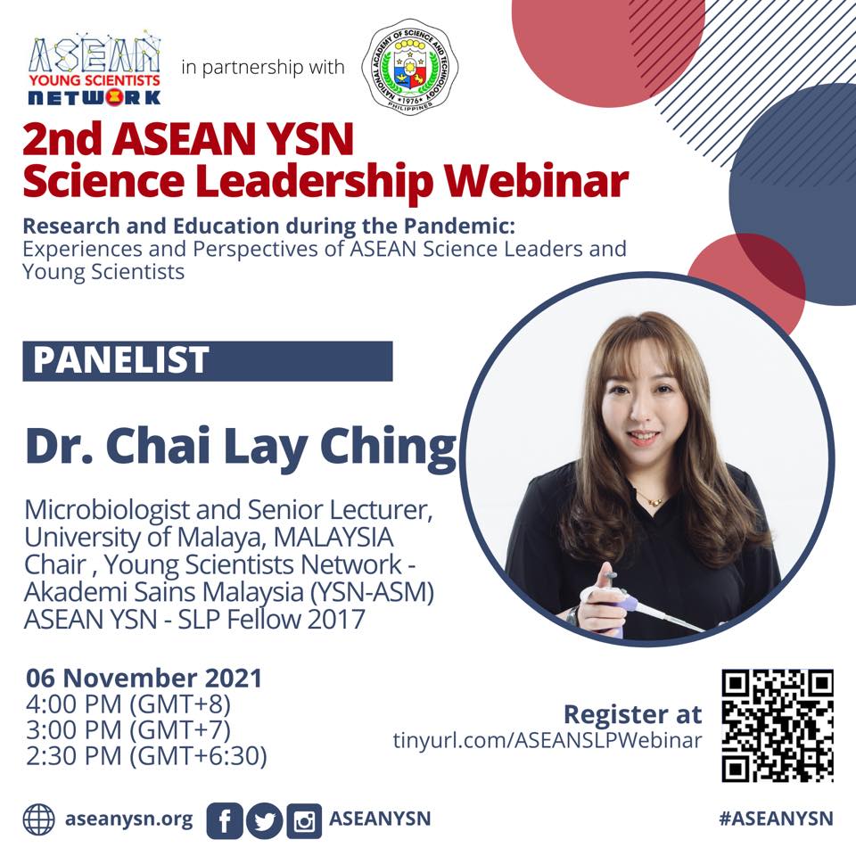ASEANYSN's tweet photo. To share their insights on insights on the state of research and education during the pandemic and how young scientists are coping with it, we have invited experts and young scientists for a panel discussion on this topic. #ASEANYSN

REGISTER at https://t.co/Pecuz4olWt https://t.co/7uL9cwOe4e
