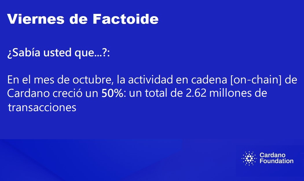 cardano_ada_es's tweet photo. Esto representa casi el doble del número de transacciones de todo el año 2020.

#NFTs #SmartContracts #AdaWallets👌 https://t.co/M6hKuWjmnE