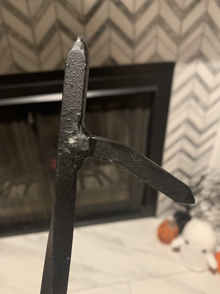 mikaelamattes's tweet photo. I made this fire poker in 9th grade shop class back in 2006 and I just want to point out the quality of this weld. 👏🏼 Do I remember how to do it? Absolutely not. Am I proud that I did at one point in life? 💯 #Welding #FirePoker #ShopClass https://t.co/JcfAME6lYx