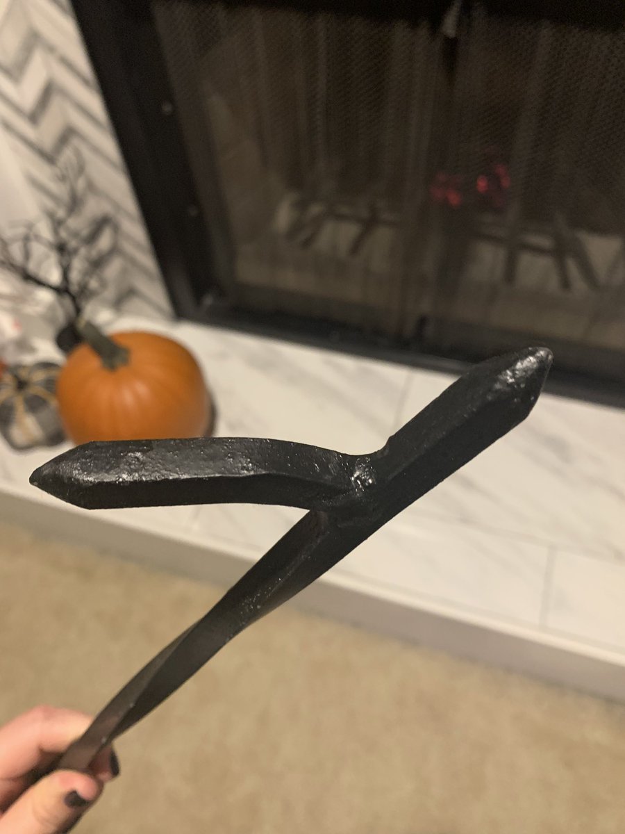 mikaelamattes's tweet photo. I made this fire poker in 9th grade shop class back in 2006 and I just want to point out the quality of this weld. 👏🏼 Do I remember how to do it? Absolutely not. Am I proud that I did at one point in life? 💯 #Welding #FirePoker #ShopClass https://t.co/JcfAME6lYx