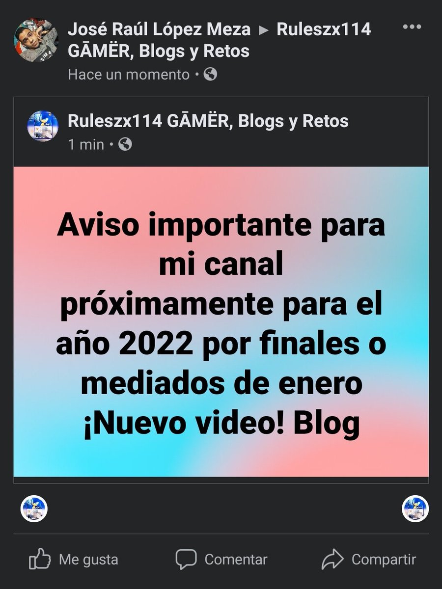 Ruleszx114Gamer's tweet photo. No te lo pierdas https://t.co/rrheFH95po