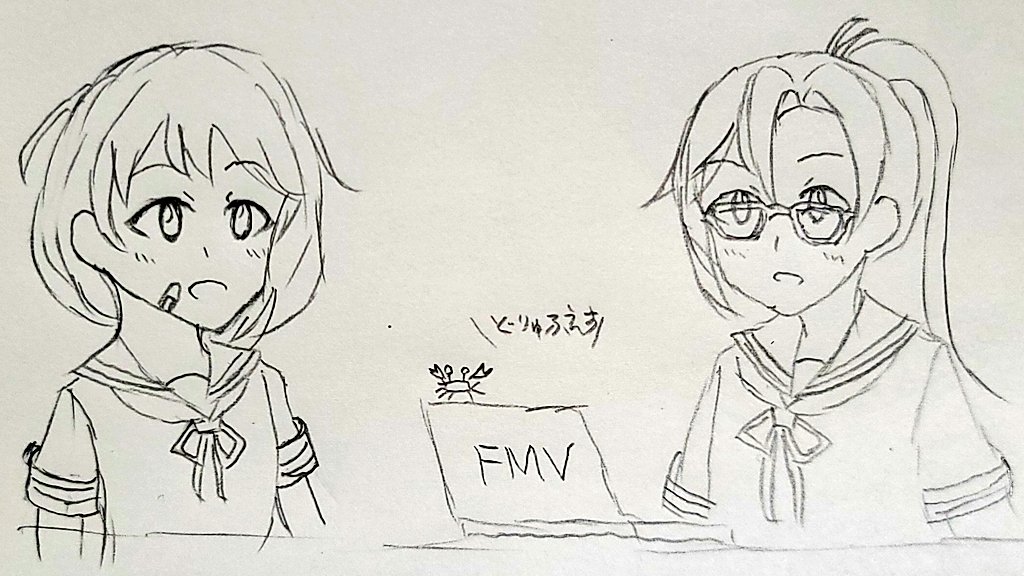 朧ちゃんからどりゅふぇすの説明を受ける天霧さん 