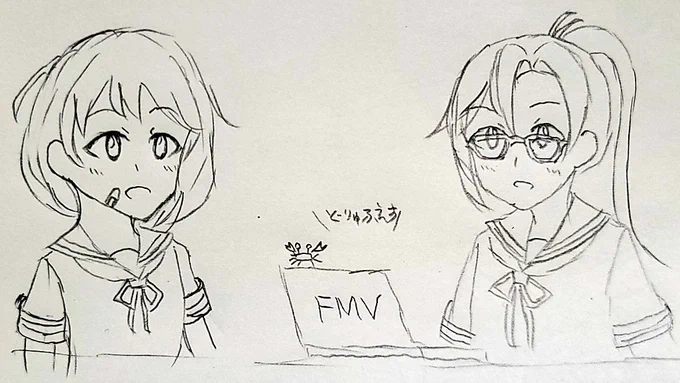 朧ちゃんからどりゅふぇすの説明を受ける天霧さん 
