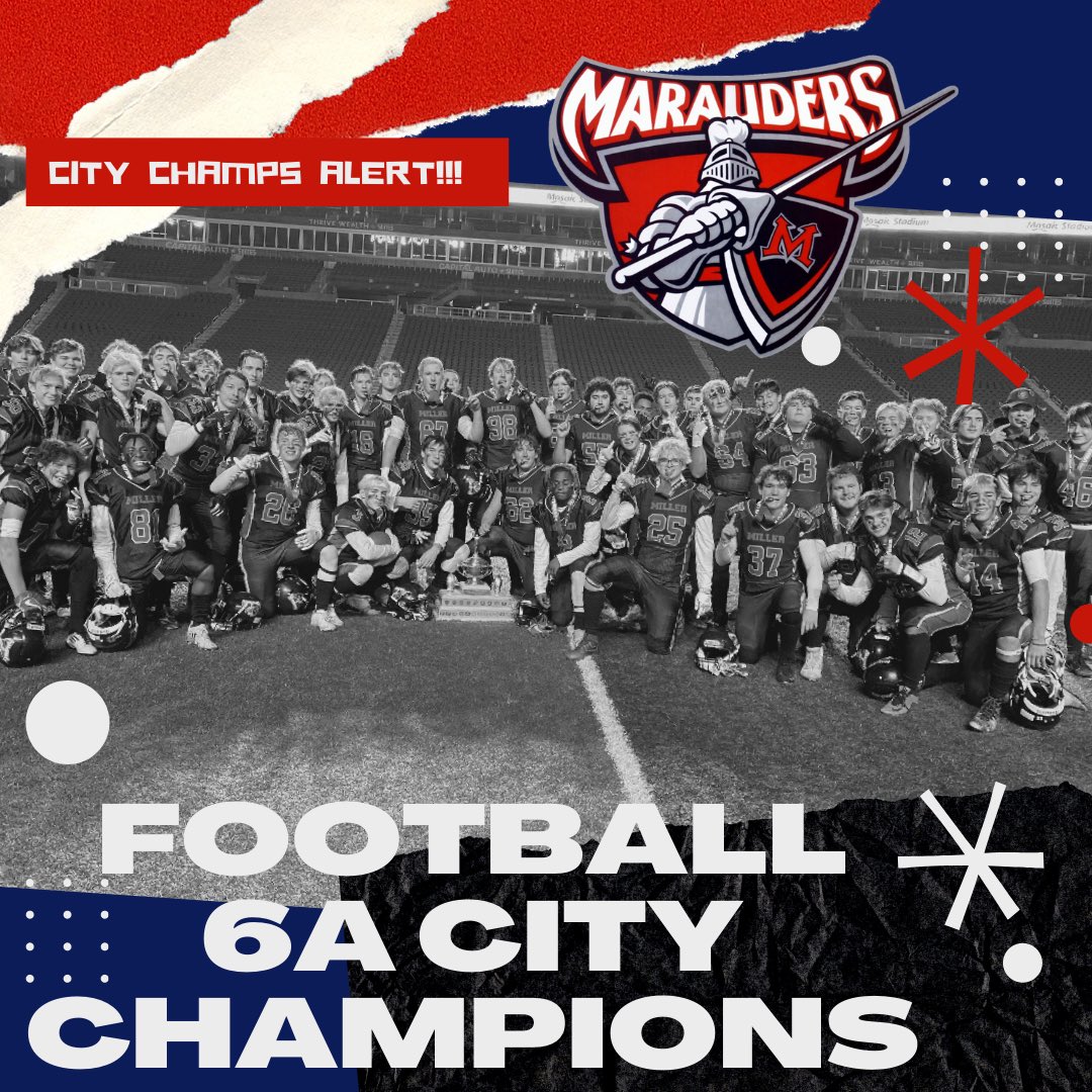 MsLavoiesClass's tweet photo. Big shout out to our @MillerCHS football team! Congrats on the city championship! Well deserved! I’ve gotten to teach many of these wonderful humans, and I can’t say enough about the drive and focus so many of them show! Congrats!! 👏👏 https://t.co/3av5XtTE0H