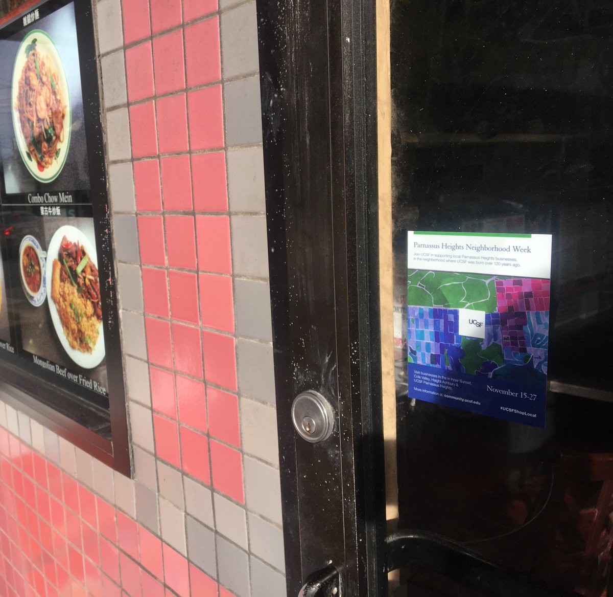 lily_wong3's tweet photo. Spotted! #UCSFShopLocal stickers and posters in the neighborhood! Gearing up for our Parnassus Heights neighborhood week, starting Nov 15! Join UCSF and support our local merchants!
#SanFrancisco #InnerSunsetSF #HaightAshbury #ColeValleySF #ShopLocal #neighborhood #community https://t.co/uLwm5x1jck