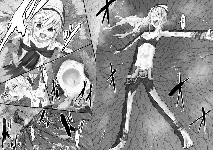 モノクロ版ですが、skebご依頼品のせますー
まず1件。気合入れて2枚描いた。
#腹パン 