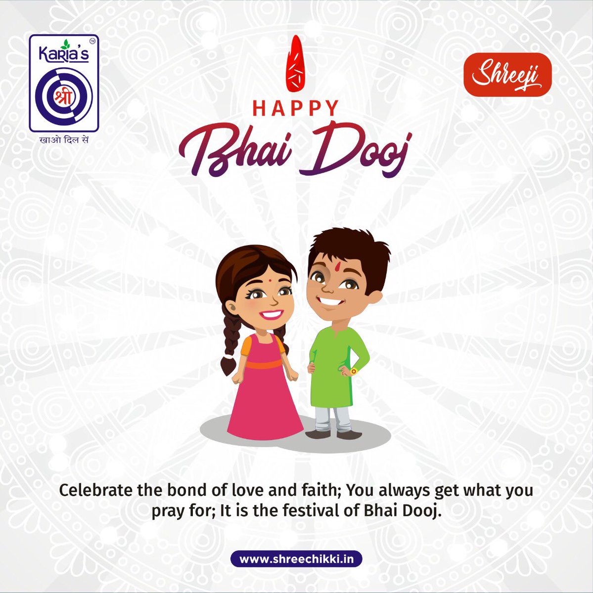 ShreeChikki's tweet photo. Celebrate the bond of love and faith you always get what you pray for it is the festival of Bhai Dooj.
.
.
#happybhaidooj 
.
#love #siblings #siblingsgoals #celebration #festivevibes #diwali #siblingslove #sisterlove #sisterbrotherlove #gifts #festivalvibes #celebrationtime https://t.co/1aMGJYhkgA