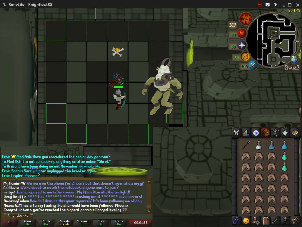 KnightlockRS's tweet image. I got 99 ranged at shamans on the iron but lost the pic so I decided to recreate it by memory using MS paint.