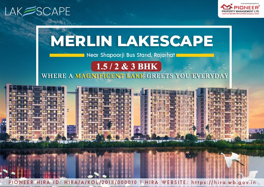 Lakescape - Your address of natural elegance and modern comforts. 
Homes overlooking a majestic lake near Shapoorji Bus Stand, Rajarhat
Know more: pioneerproperty.in/property/detai…
#natureliving #premiumliving #affordablehomes, #MerlinLakescape #pioneerpropertymanagement #realesate #home