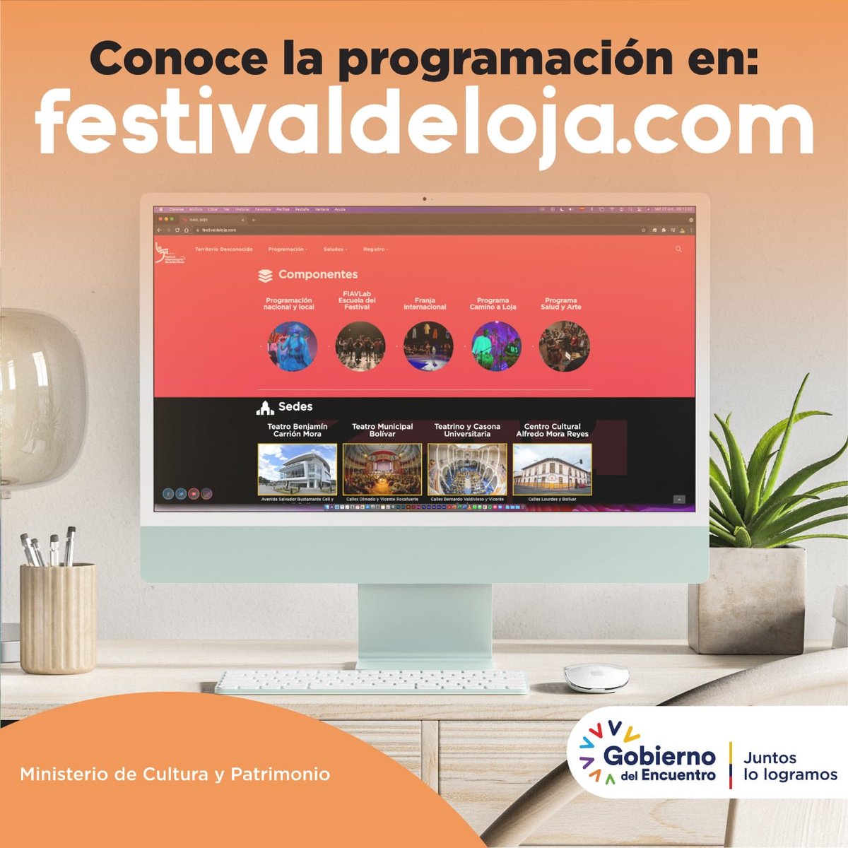 LojaTuristica's tweet photo. ¡#Loja se convierte en el epicentro de las artes vivas 🎭🎼🎉 y tú puedes ser parte!  
Conoce la programación en https://t.co/sNP5TBUorO y vive los 12 días más intensos, más coloridos y vivos del año.

#FIAVL2021
#EncontrémonosPorLaCultura https://t.co/VJnCBSIqKa
