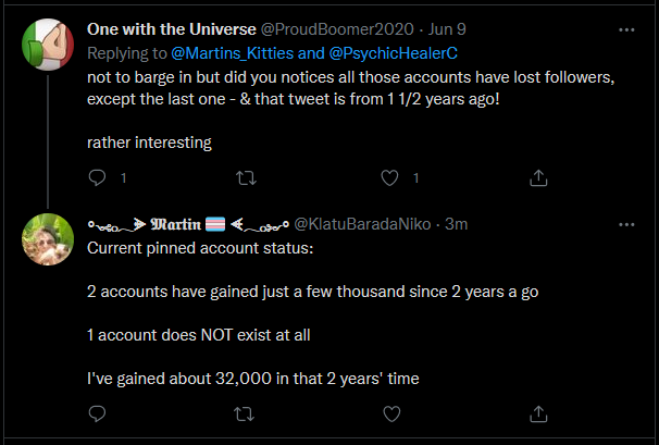 BlockedByMartin's tweet photo. I think @KlatuBaradaNiko got into the 'jazz cabbage' tonight... he is replying to tweets from Jun, 2020!!

#ABitSlowOnThatOneBub  #TwitterGenius #BlockedByMartin 

https://t.co/RriasQCZR8 https://t.co/Jbw9TtbOYD