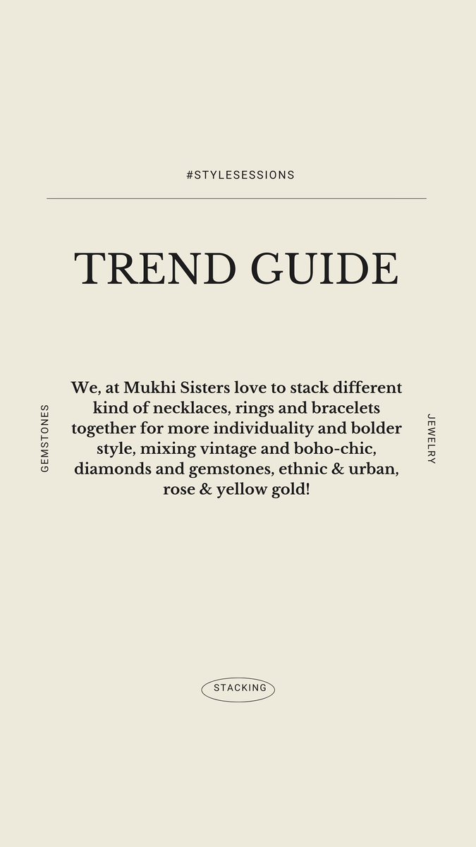 MukhiSisters's tweet photo. We love to stack different styles of #jewelry we see it as a statement of individuality and self-expression! Have fun mixing #vintage &amp; #bohochic, #diamonds and #gemstones, ethnic &amp; urban, rose &amp; yellow gold!

#FineJewelry #StackingNecklaces #MixandMatch #StyleGuide #Style https://t.co/dNJJfka3aW