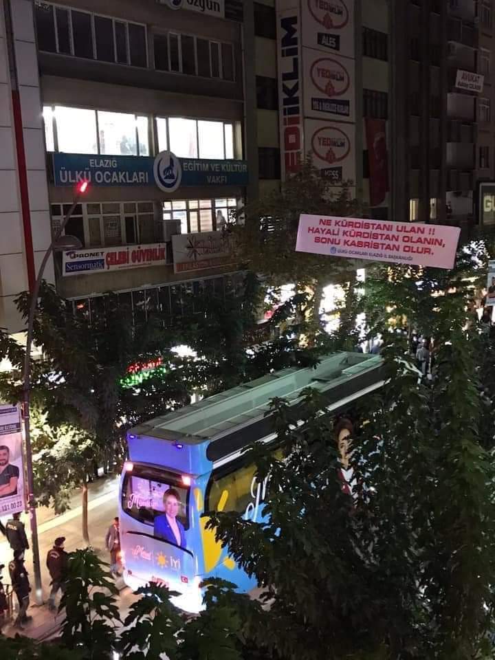 BozkurtCaps's tweet photo. Elazığ Ülkü Ocakları Pankartı. : Ne Kürdistan’ı Ulan https://t.co/f1zTkHe3vH