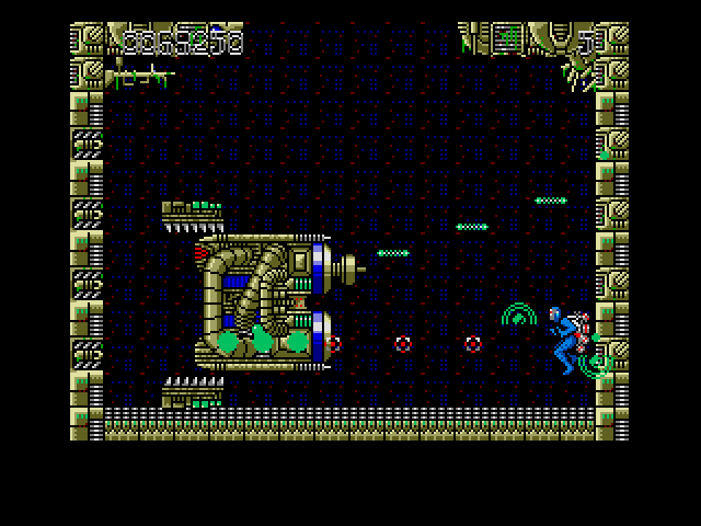 project_egg's tweet photo. 2021年10月、レトロPCゲームYoutube『プロジェクトEGGチャンネル』で最多再生数は『反生命戦機アンドロギュヌス（エディア / MSX2 / 1987）』でした！ゲーム業界でも非常に珍しい下降スクロールシューティング。君は最下層に待ち構えるボスとの熾烈な戦いを突破できるか？
https://t.co/YoF3oiUwHq https://t.co/fyeavlqrjR