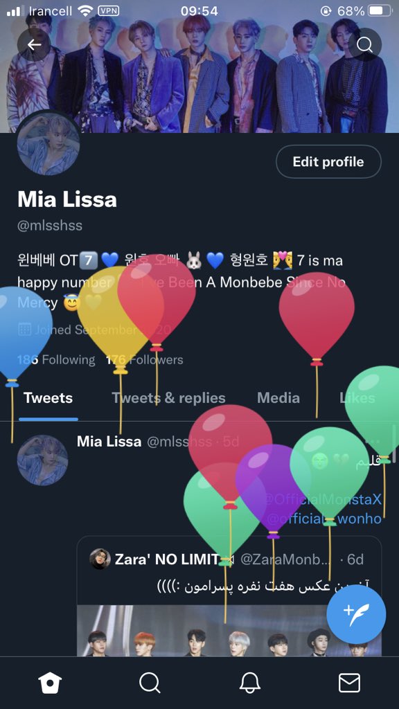 mlsshss's tweet photo. تولدم مبااااااارکککک
برای تولدم آرزو میکنم پسرامون و ۷تایی ببینم و همچنین آرزو میکنم خدا قسمت کنه از نزدیک ببینمشون خر ذوق شم 😭❤️‍🔥
🎂🌬

@official__wonho 
@OfficialMonstaX 
#WONHO #MonstaX https://t.co/5Ci2IMGSMY