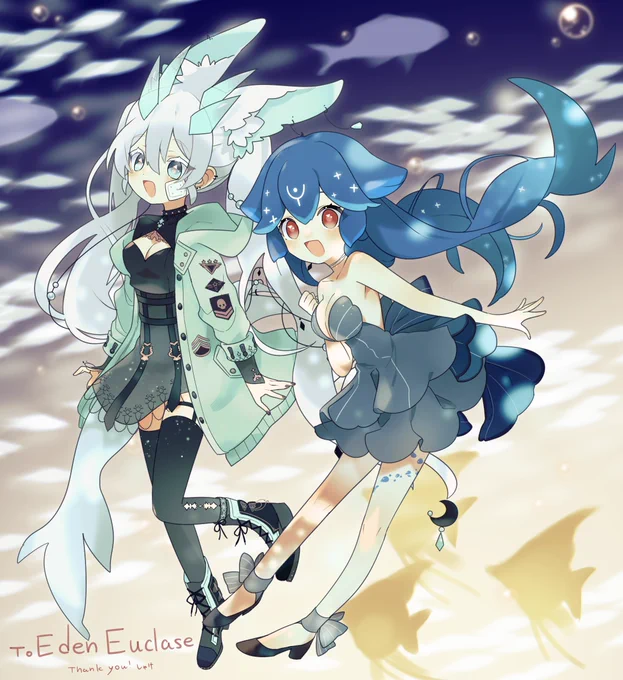 Congratulations to @EdeniaEuclase for winning my skeb giveaway! We look super cute together, don't you think? 💙❄️
#Edenillust #baort 