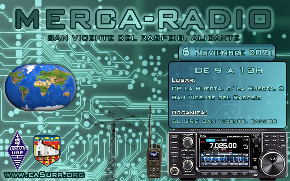 ea5asu's tweet photo. Hoy celebramos el Mercaradio organizado por la Sección de URE de San Vicente, en el Colegio Público La Huerta , de 9 a 13 horas. https://t.co/R5eiQ31vto