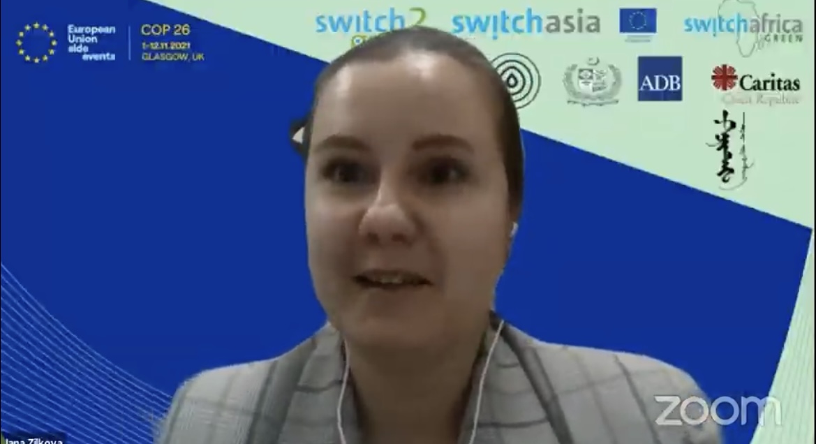 switchasia's tweet photo. Happening now @COP26 @EU_Partnerships. For a just transition to a circular economy we must leave no one behind. Inclusion, building partnerships and sharing experiences key to make the #Switch happen! @chantalmarie7 @JanaZilkova @StahrCosima @ClimateChangePK @ADB_HQ @switchafrica https://t.co/bsO8mhuxar