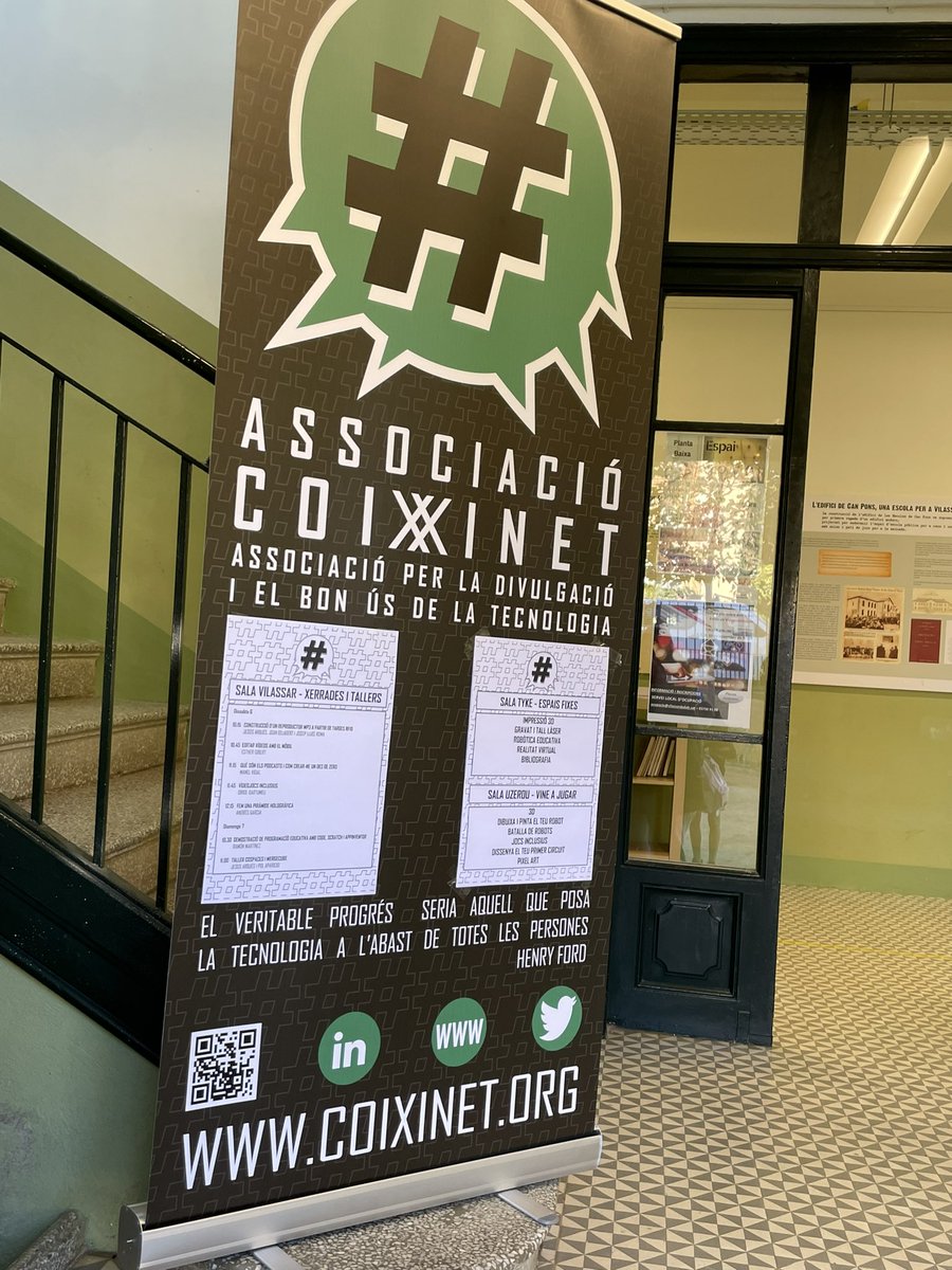 Avui estic a la primera trobada del <a href="/coixinet/">Associació Coixinet</a> on es farà divulgació i gestió del bon ús de la tecnologia! I veient uns grans ponents <a href="/MVidalPo/">Manel Vidal</a> <a href="/JesusArbues/">Jesús Arbués</a> @sther3 <a href="/andrestweetter/">Andres Garcia</a>