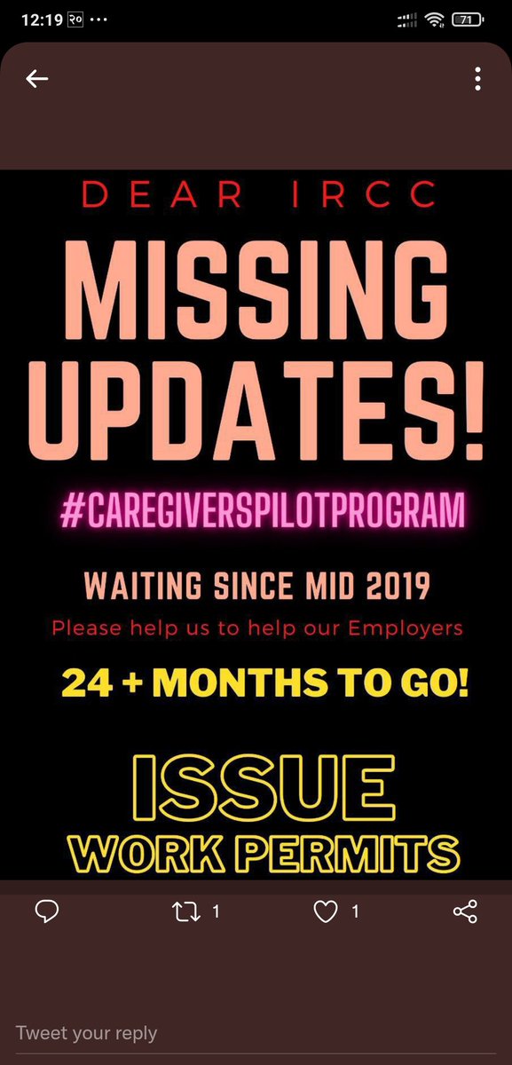 Dipendra3036's tweet photo. @SeanFraserMP 
Dear minister please do something for #caregiverspilotprogram. Waiting and waiting since 2019 without any updates. https://t.co/2vyrBXvTAz