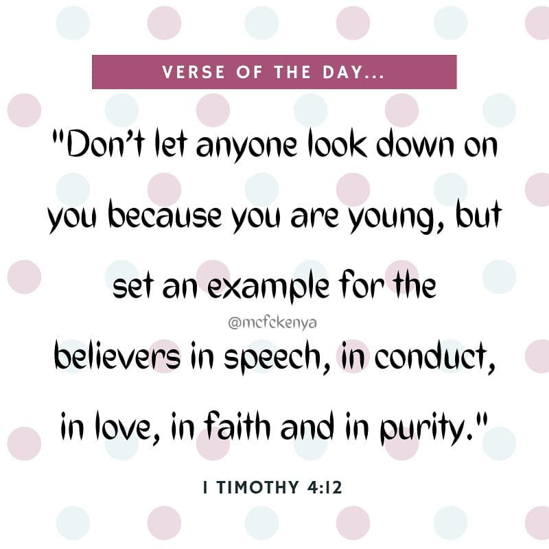 child4christorg's tweet photo. SCRIPTURE TUESDAY: VERSE OF THE DAY!

Help your child memorize 1 Timothy 4:12.
.
.
#childrensministry #childrenpraying #childrenmatter #kidsministry #kidsmin #sundayschool  #sundayschoollesson #sundayschoolteacher https://t.co/Ey9fSgO9je